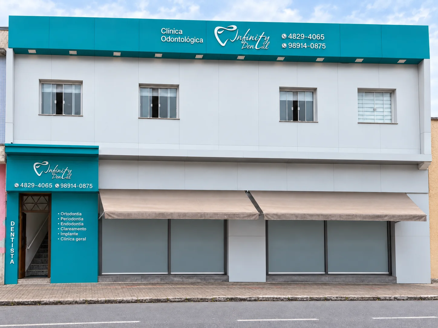 Fachada da Infinity Dental em Ribeirão Pires, vista frontal